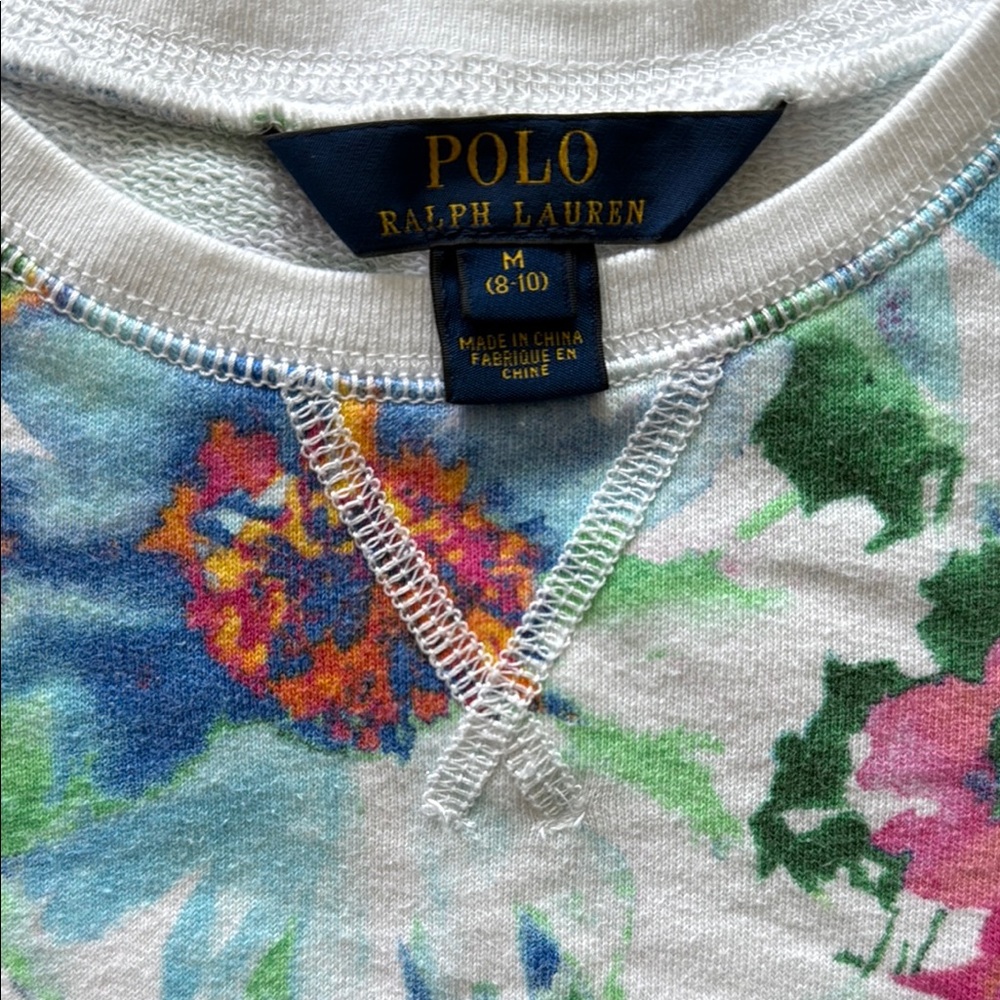 Polo Ralph Lauren Multicolor Floral Sweatshirt, leggings and skirt. 8-10 yo girl - Picture 5 of 5